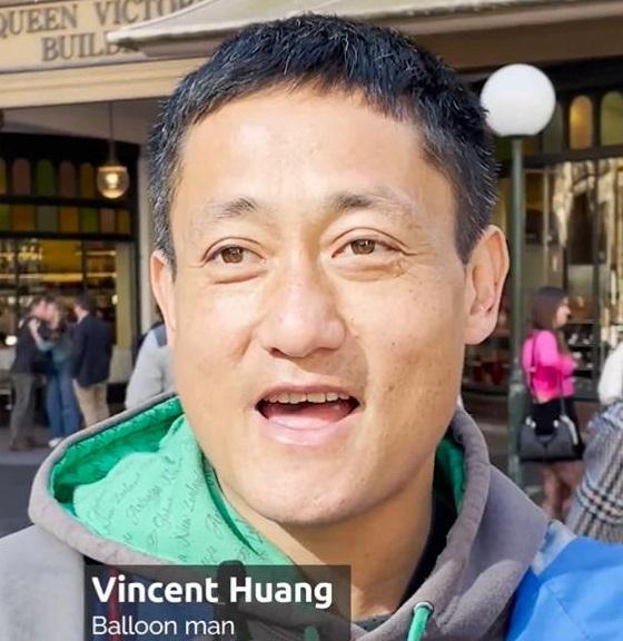 澳洲知名街頭藝人Vincent Huang。(互聯網)