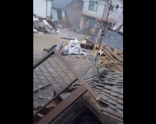 日本石川縣地震災情。(互聯網)