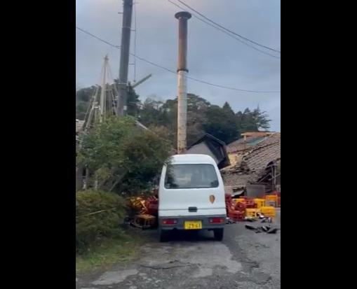 日本石川縣地震災情。(互聯網)