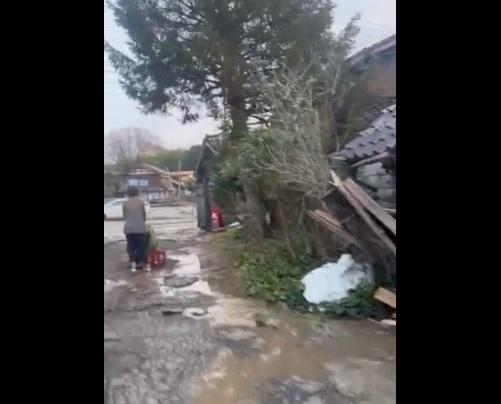 日本石川縣地震災情。(互聯網)