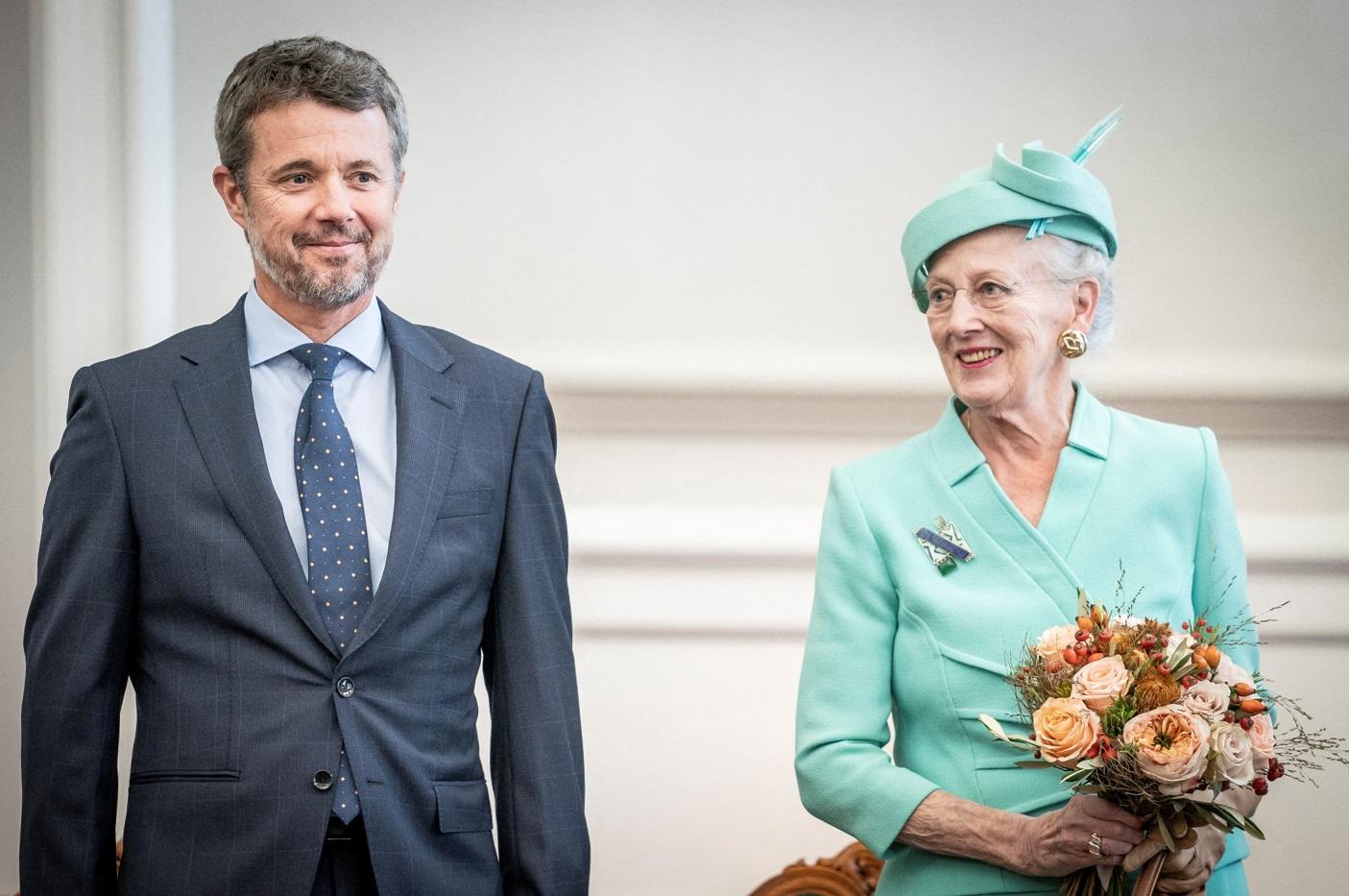 瑪格麗特二世與王儲弗雷德里克。(路透社)