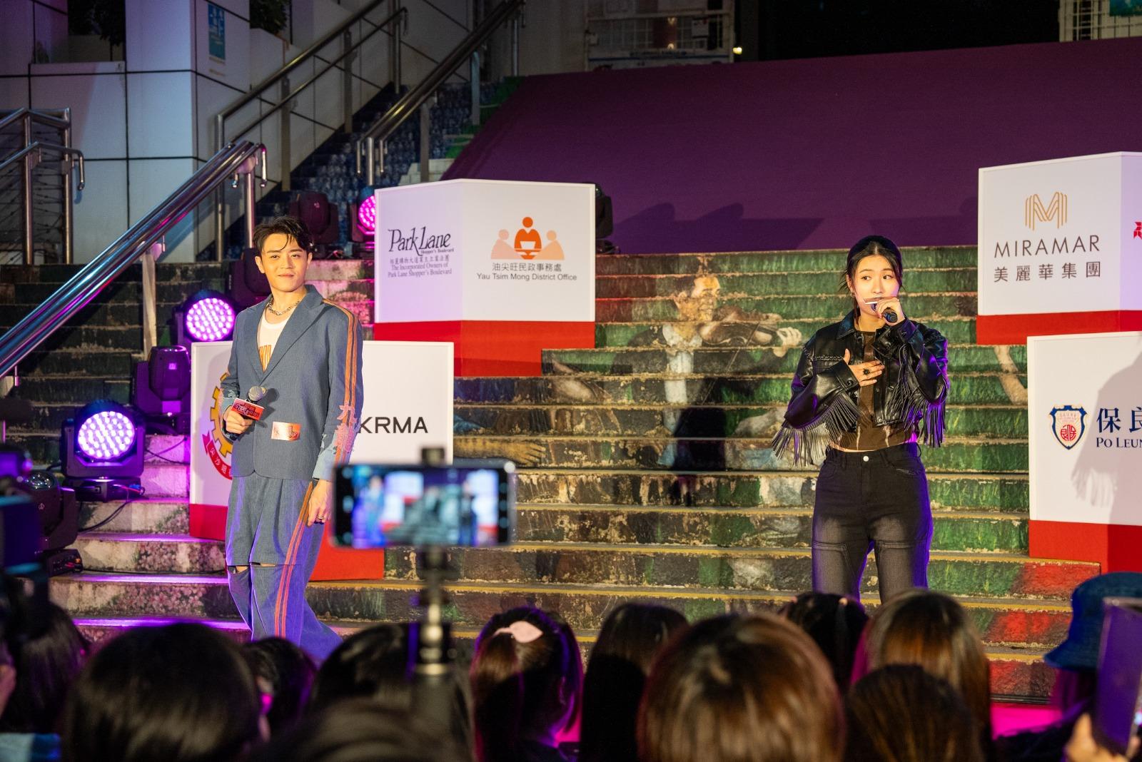 安俊豪帶同門師妹蘇家欣一同表演。