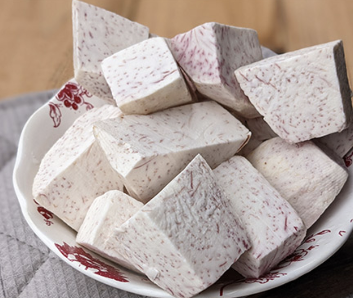 紫紋分佈越是平均,芋頭質素越佳。 (網絡圖片)