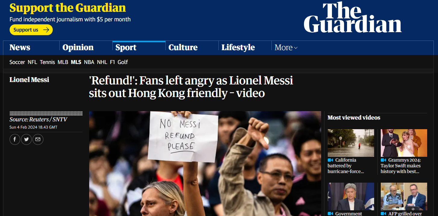 美斯訪香港|英國《衛報》