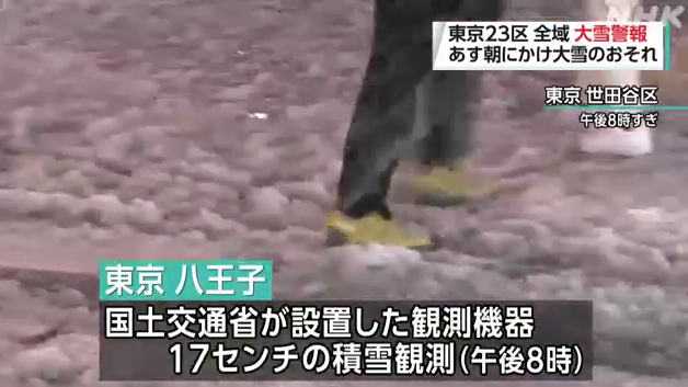 關東大雪|東京世田谷區