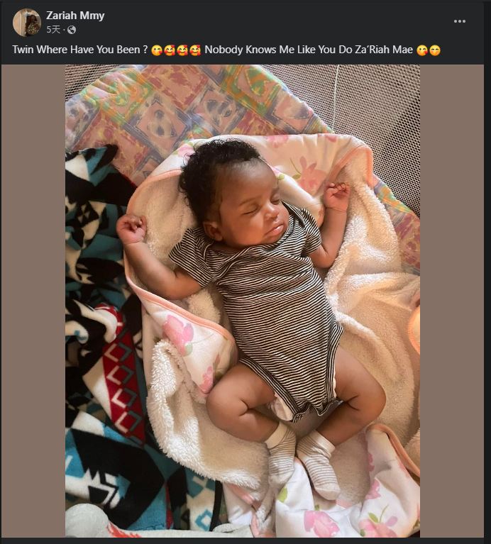 湯馬絲在案發前上傳女兒照片。(互聯網)