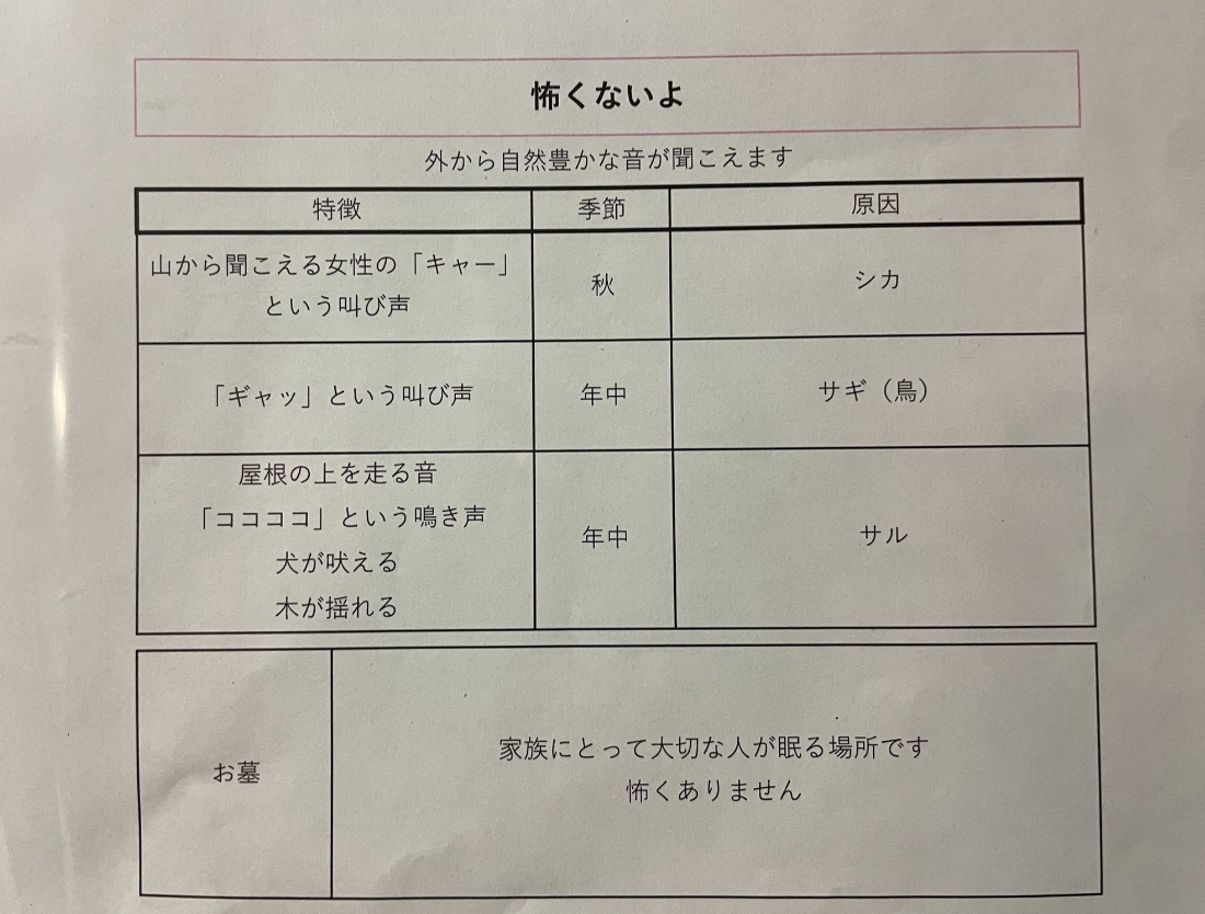 女事主展示「怪聲說明書」。(互聯網)