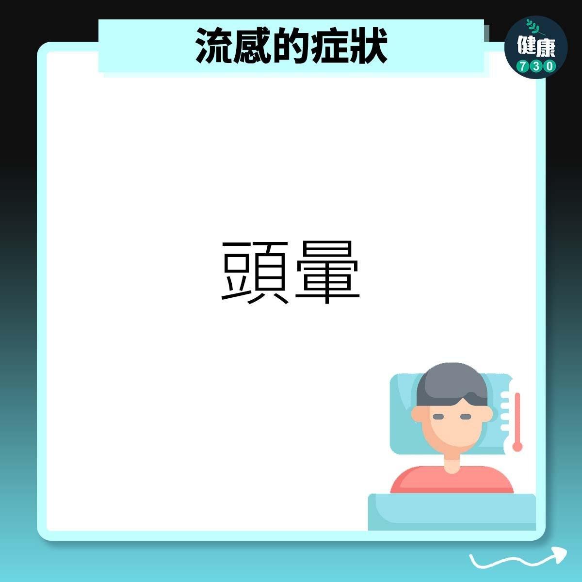 流感症狀之頭暈。(am730製圖)