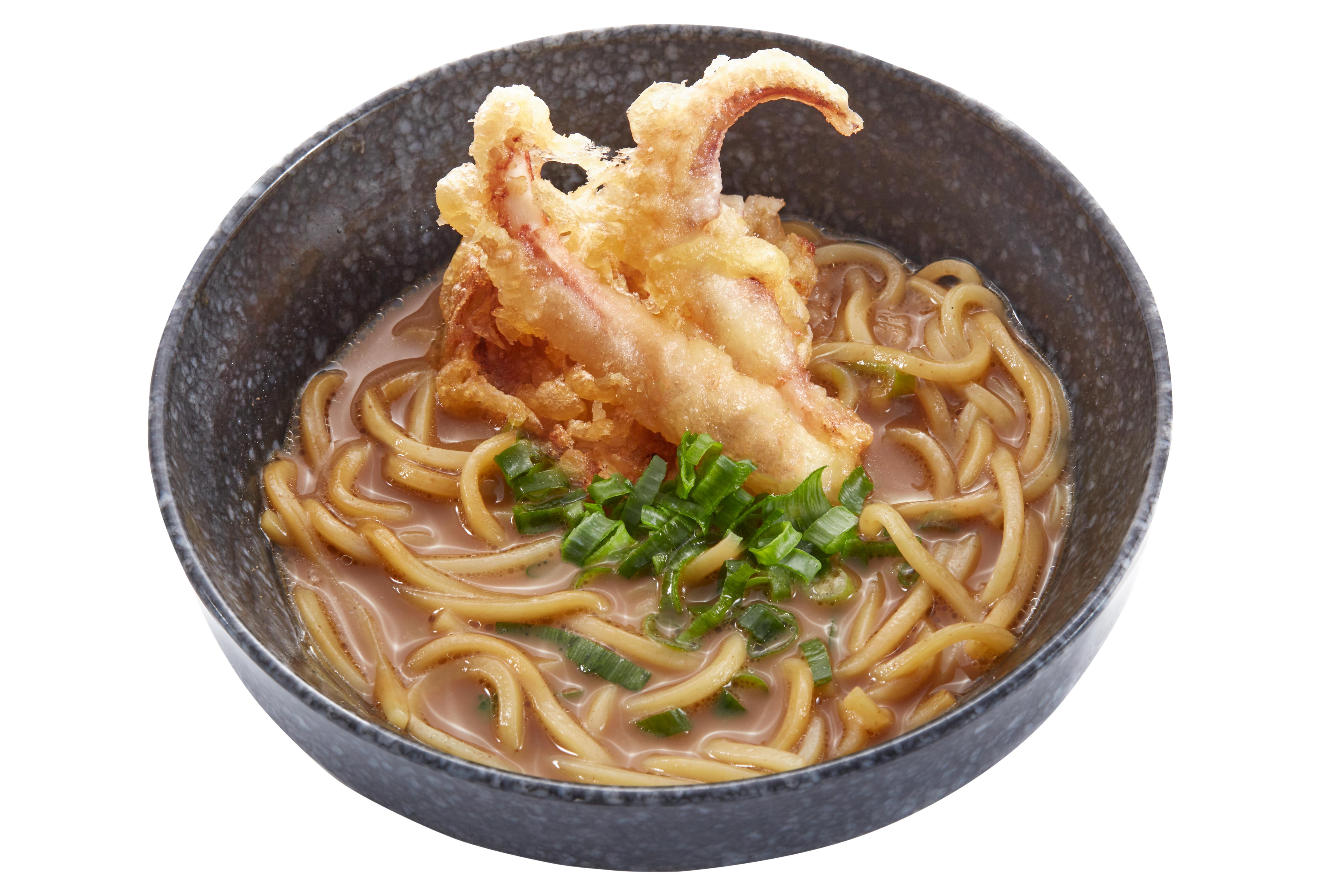 魷魚鬚天婦羅雞白湯拉麵 34元