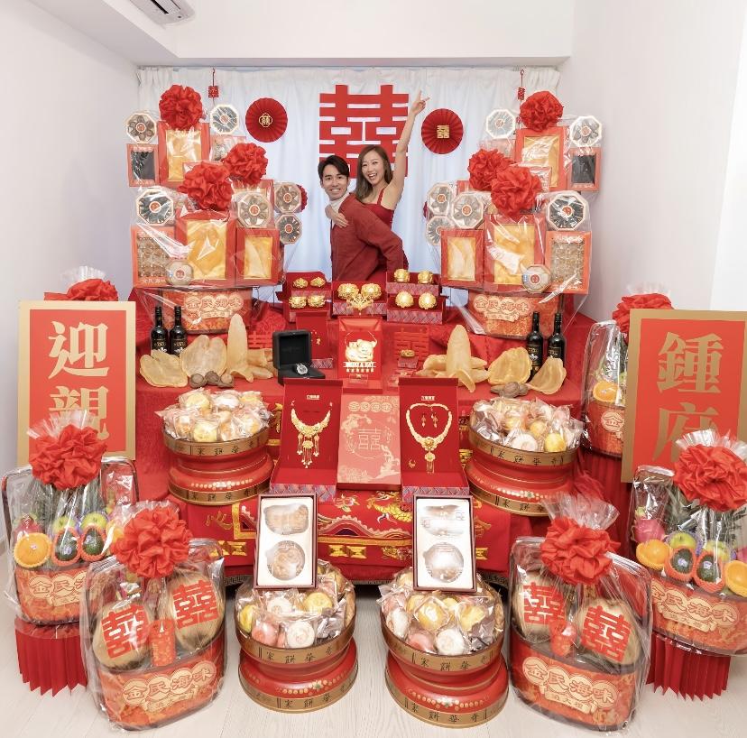 二人完成了傳統過大禮儀式。