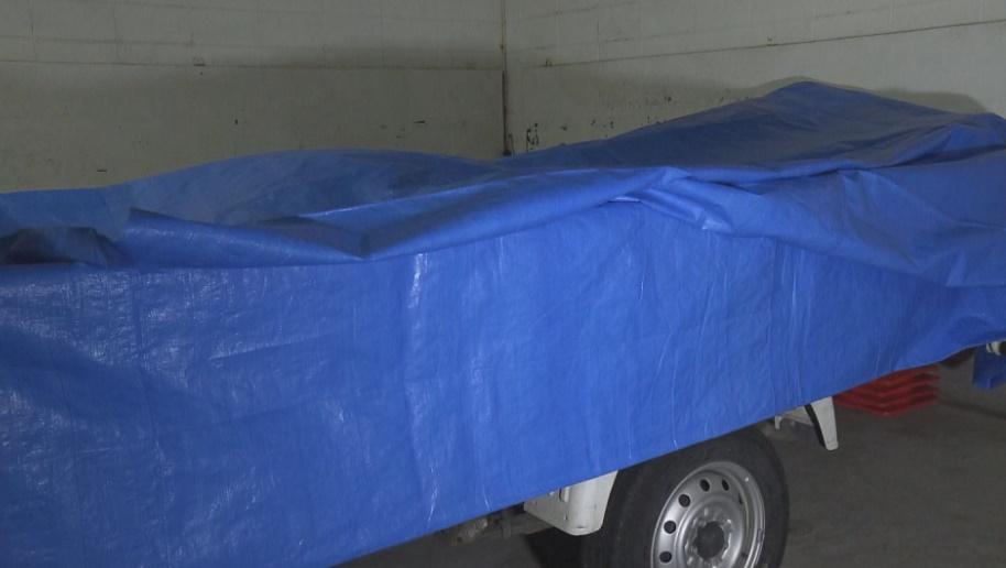 父子將偷走的贓物放在拖板車上。(網上圖片)