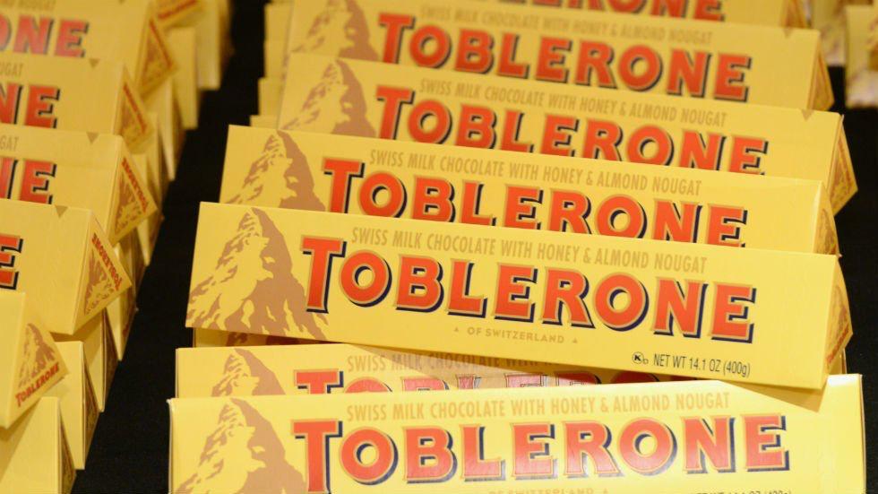 三角朱古力Toblerone的Of Switzerland會變成Established in Switzerland(圖:Twitter@upstephanie)