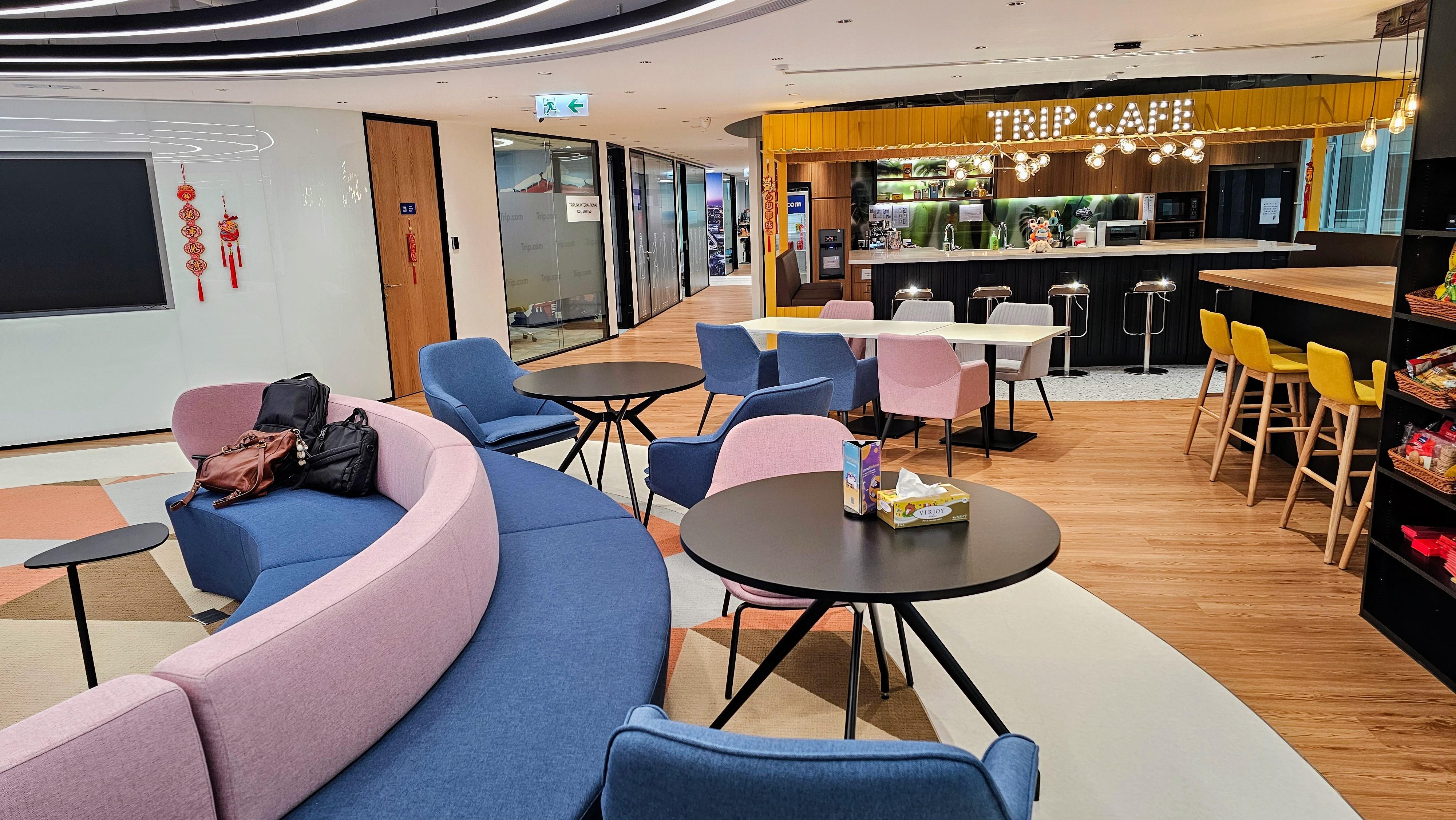 Trip.com香港新辦公室設有更寬敞的休憩空間。