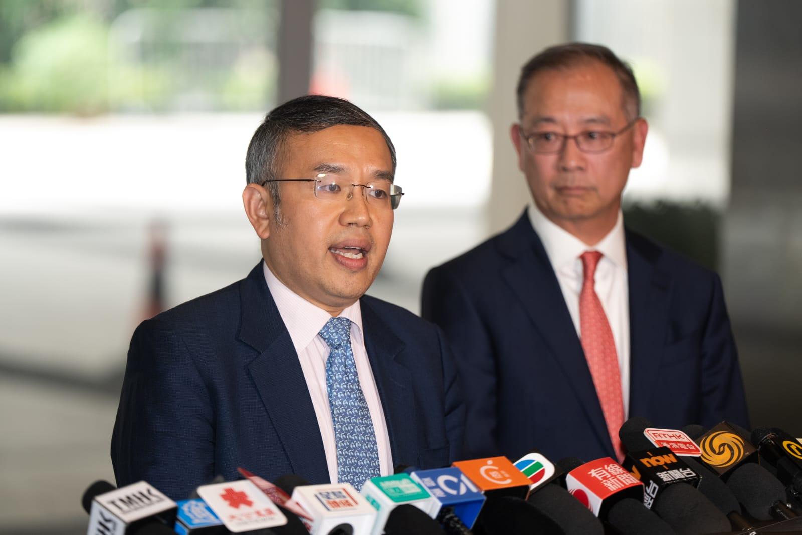 許正宇說,夏寶龍表達對香港作為國際金融中心的高度重視。(林靄怡攝)