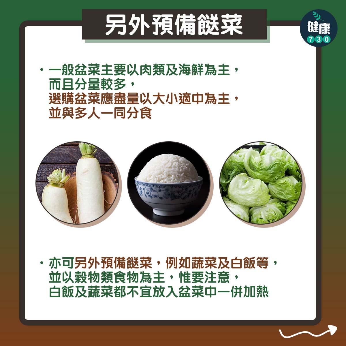 盆菜或農曆新年多肉少菜,點先食得健康?(am730製圖)