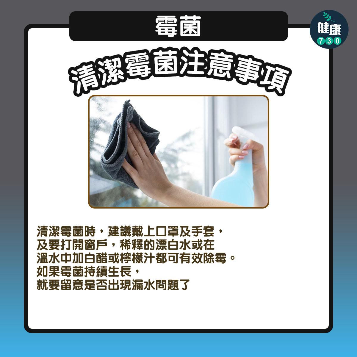潮濕天氣或引起過敏及哮喘,預防霉菌方法(am730製圖)