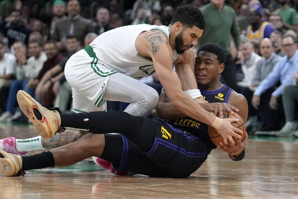 湖人114:105擊敗塞爾特人。(美聯社)