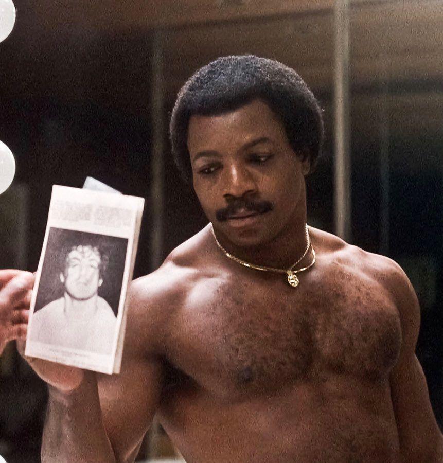 Carl Weathers《洛奇》中飾演史泰龍的對手拳王阿波羅。