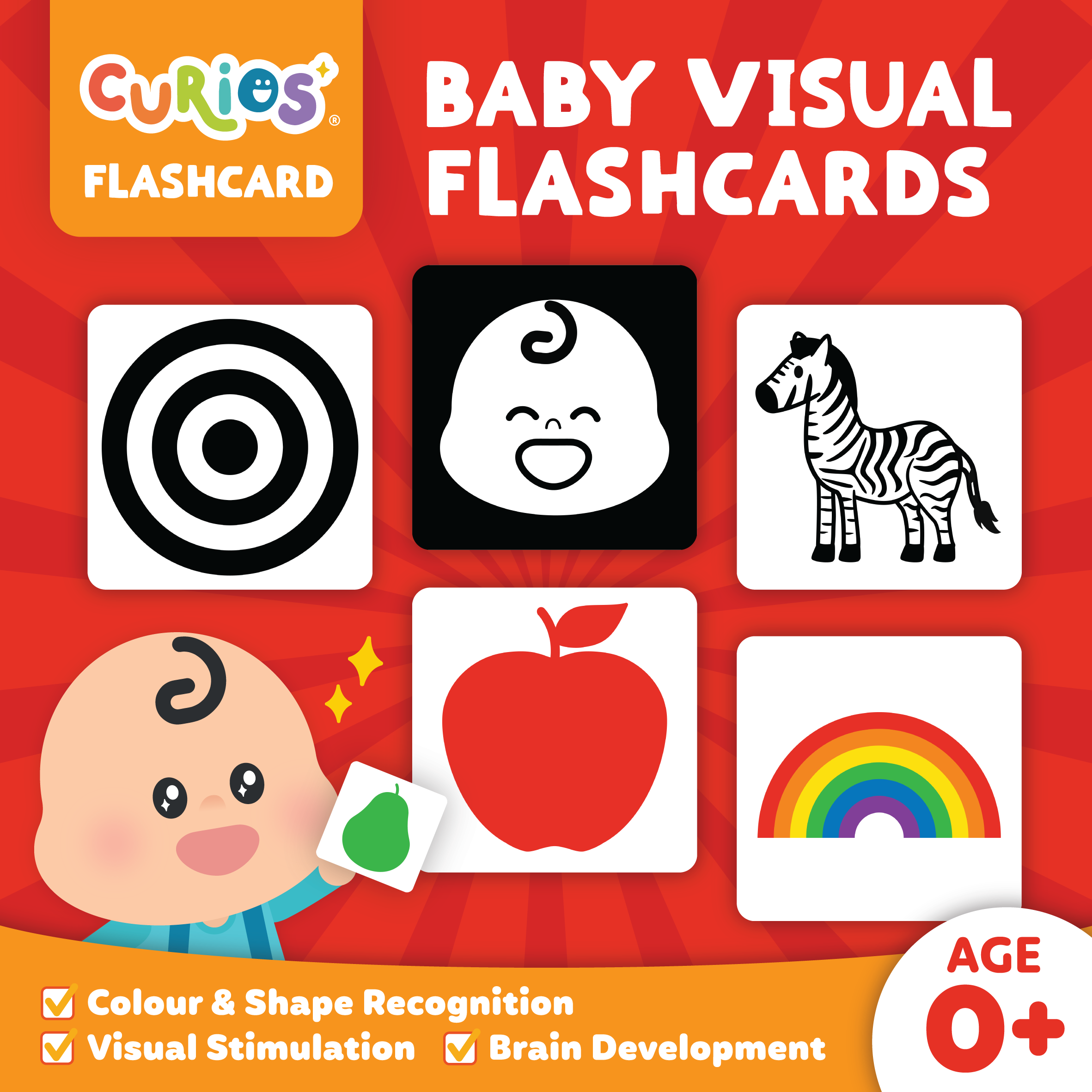 荷花BB展2024|Curios® Baby Visual Flashcard 原價$29 場內優惠價$9|攤位:E11