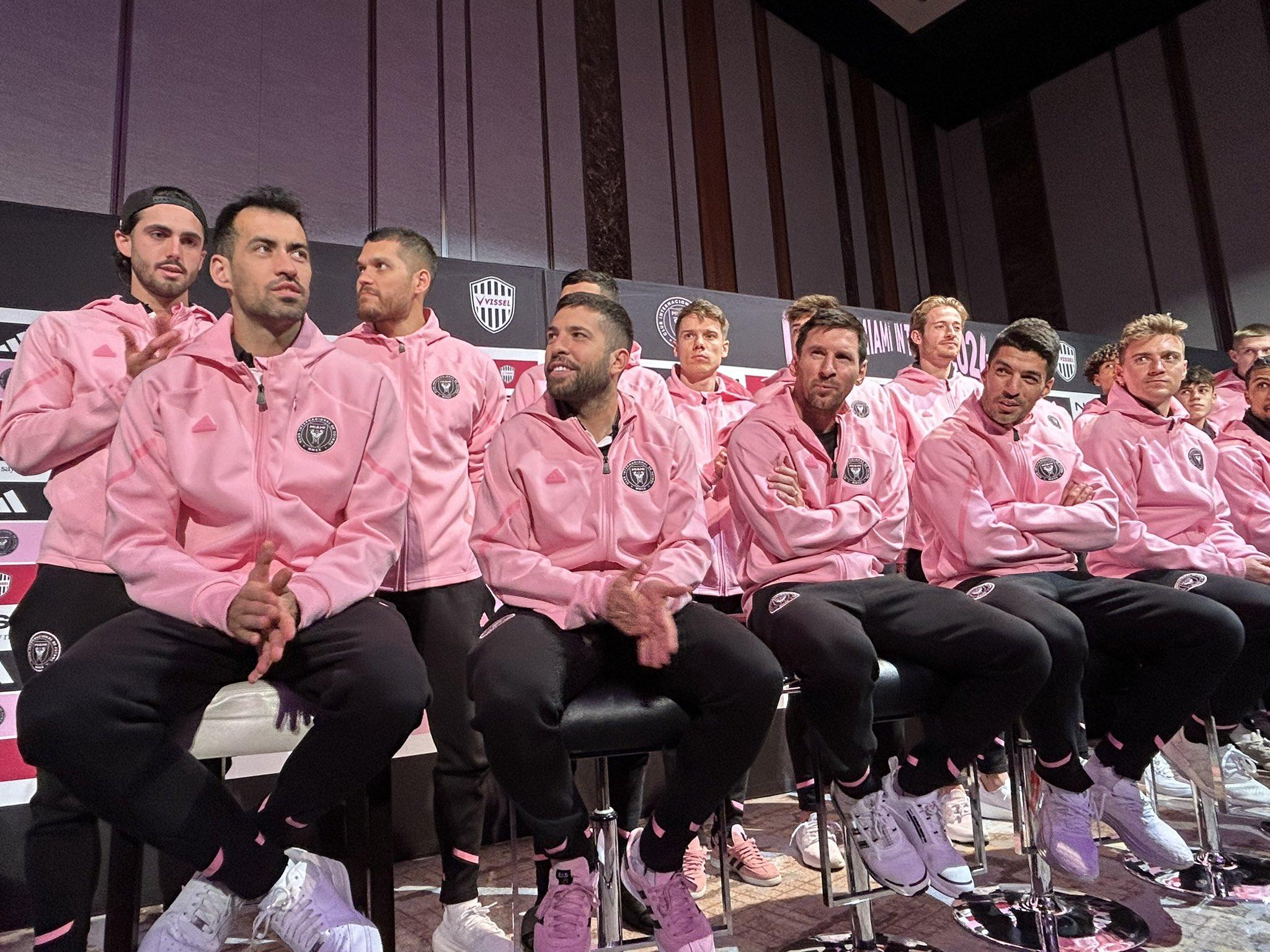 國際邁阿密大軍出席日本行的歡迎晚宴