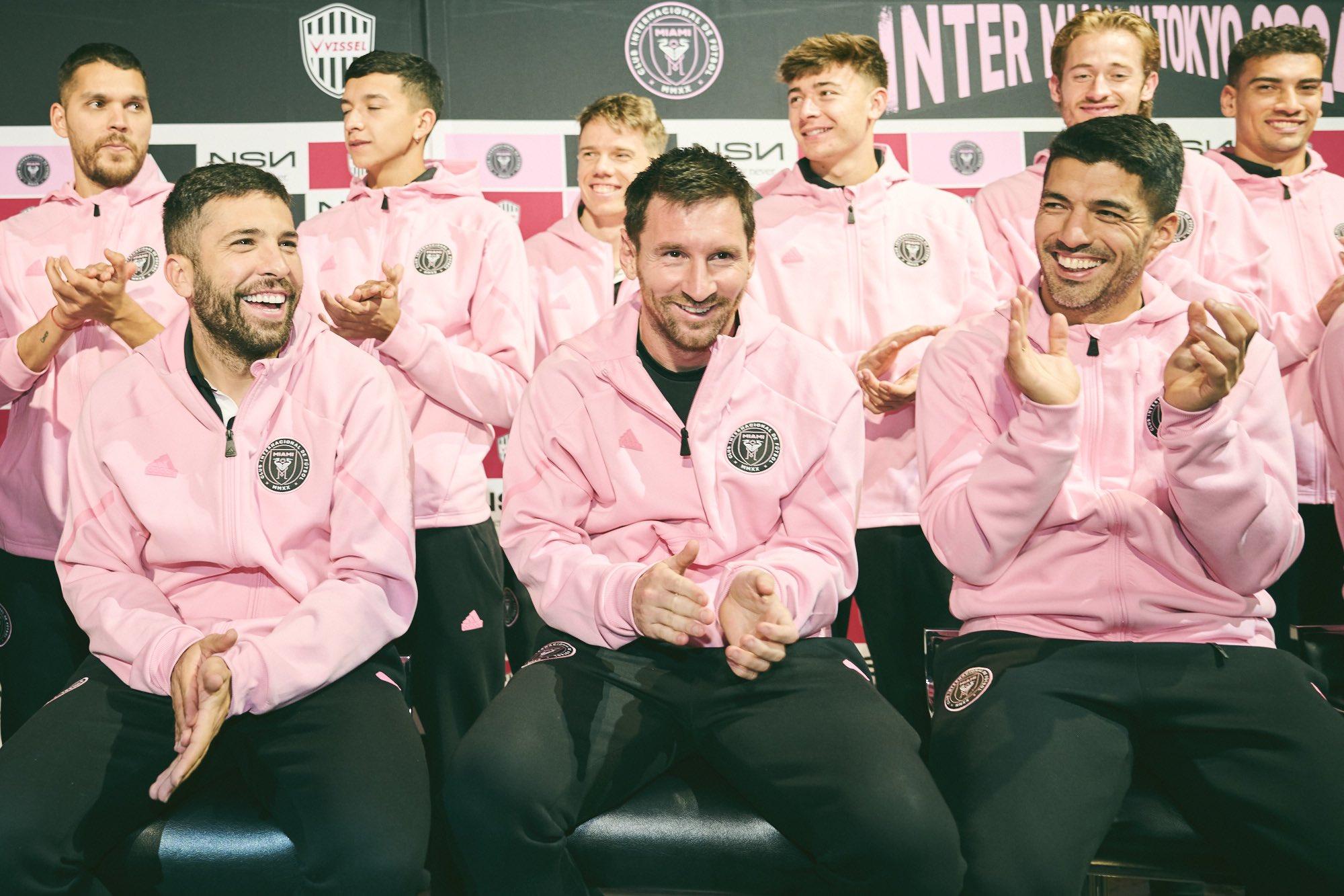 國際邁阿密大軍出席日本行的歡迎晚宴