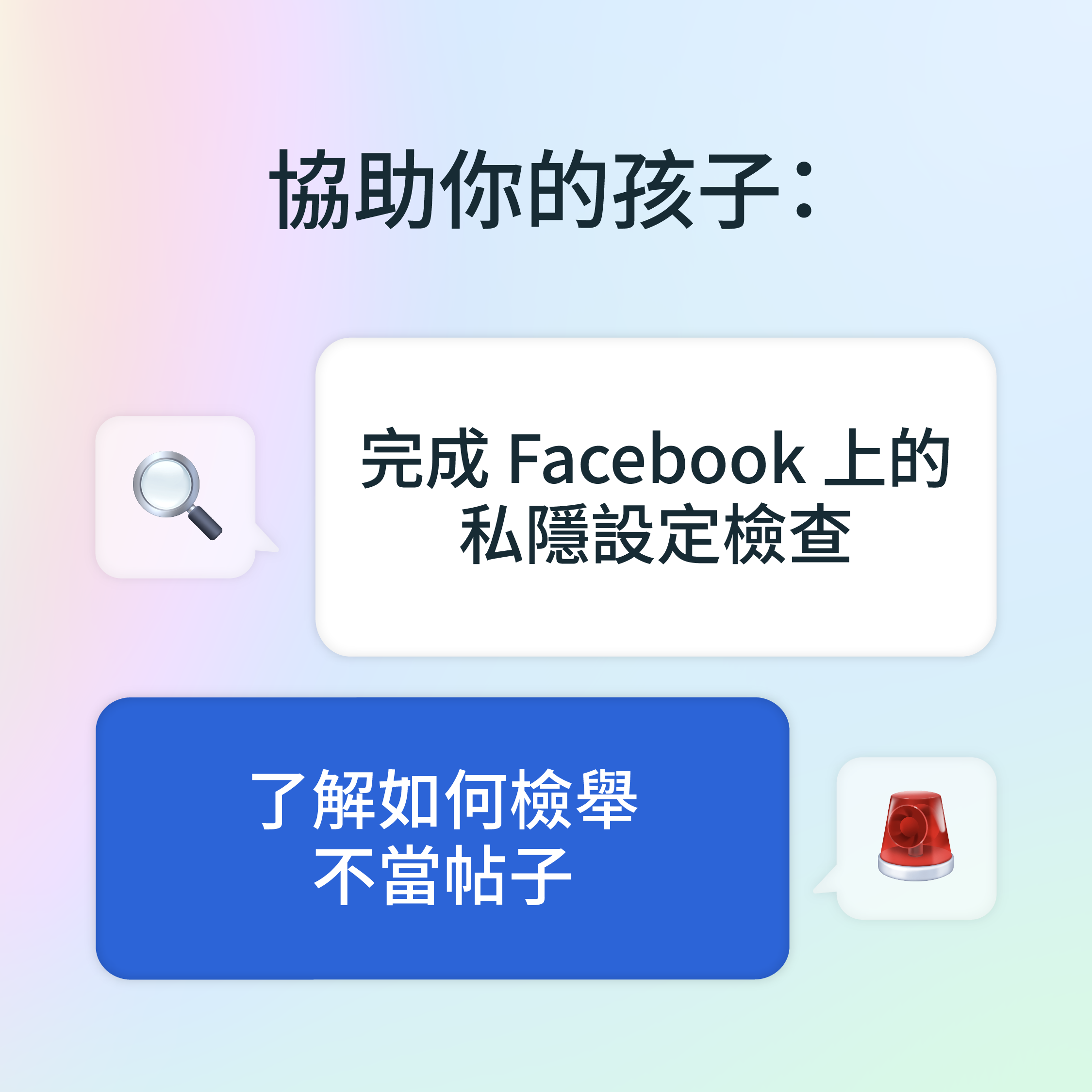 家長應持續與子女溝通使用社交媒體的合理時間、進行討論和共同訂立使用時間表。