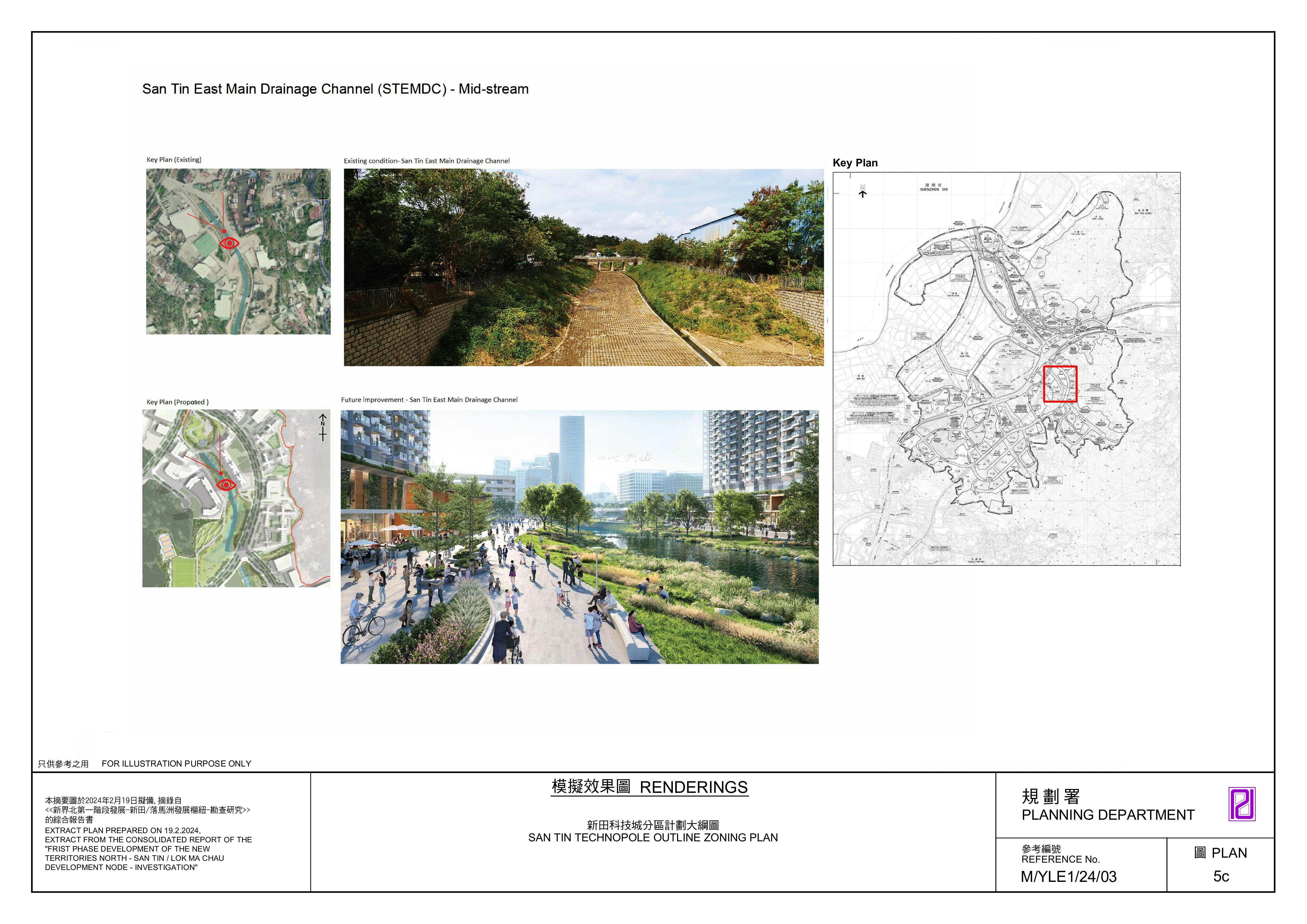 新田科技城發展模擬圖。(城規會文件截圖)