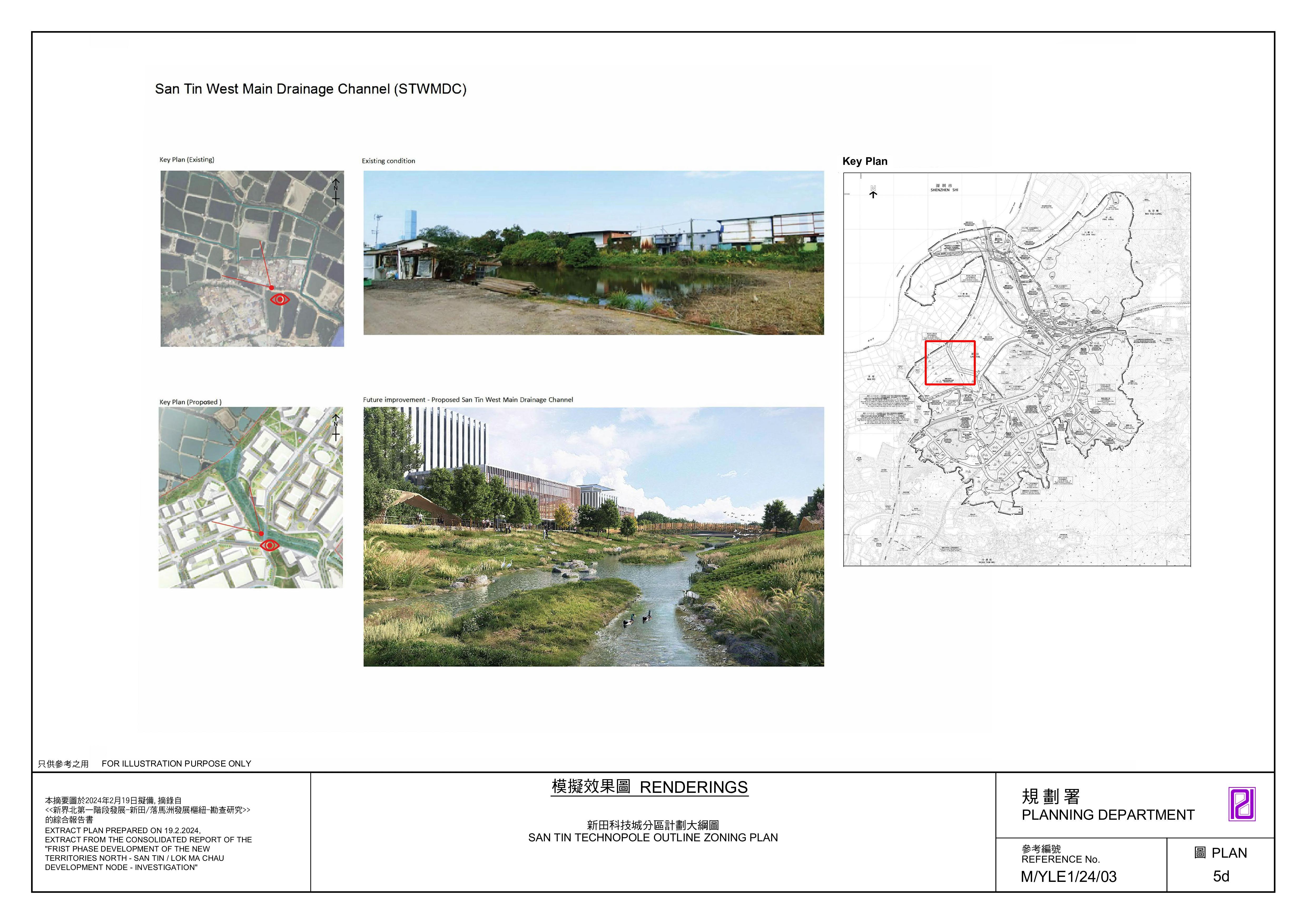 新田科技城發展模擬圖。(城規會文件截圖)