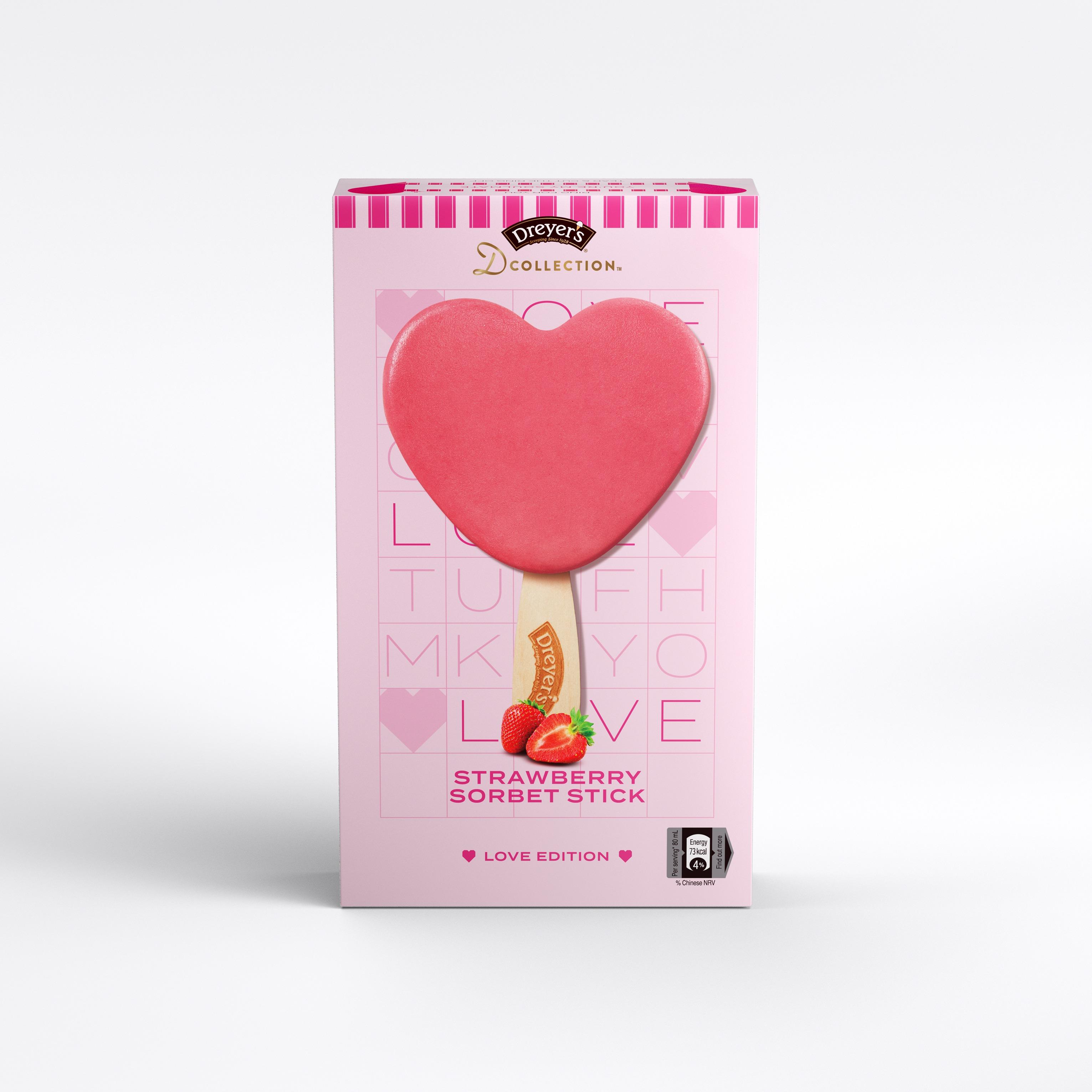 DREYER’S 限定心形雪糕批及雪葩條 士多啤梨主調/自製愛心戒指