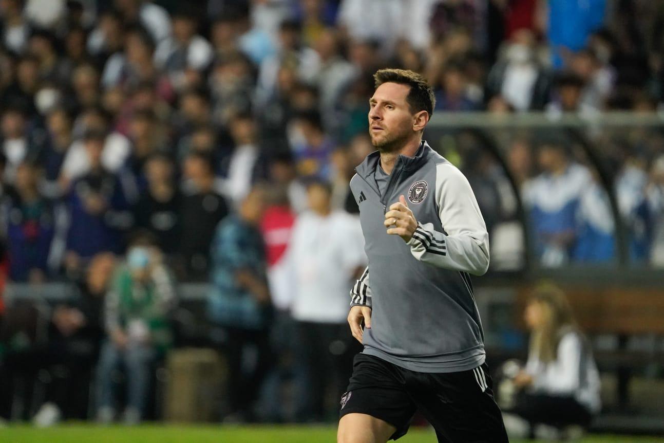 美斯訪香港,國際邁阿密操練,美斯事隔十年再踏足香港大球場。(蘇文傑攝)