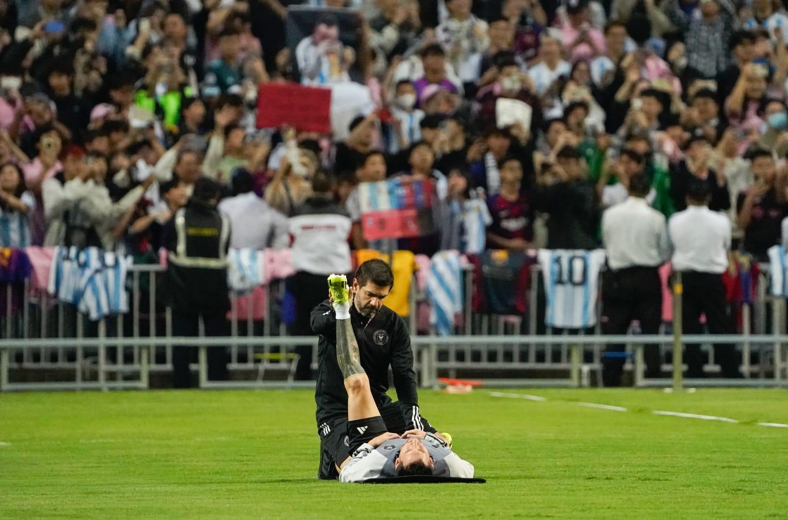 美斯訪香港,國際邁阿密操練,美斯事隔十年再踏足香港大球場。(蘇文傑攝)