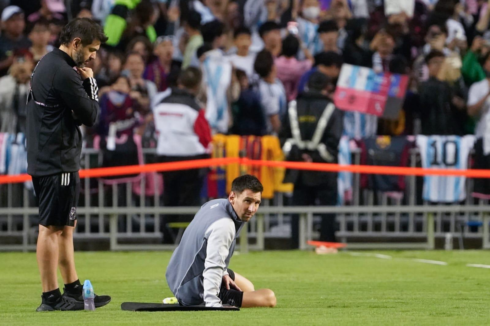 美斯訪香港,國際邁阿密操練,美斯事隔十年再踏足香港大球場。(蘇文傑攝)