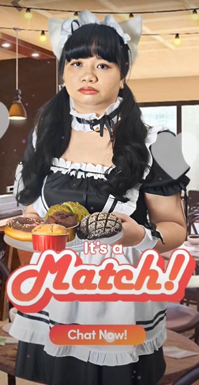 阿儀代言虛擬戀愛遊戲《阿儀-我的AI女友》 Cosplay女僕啤酒妹(Youtube截圖)