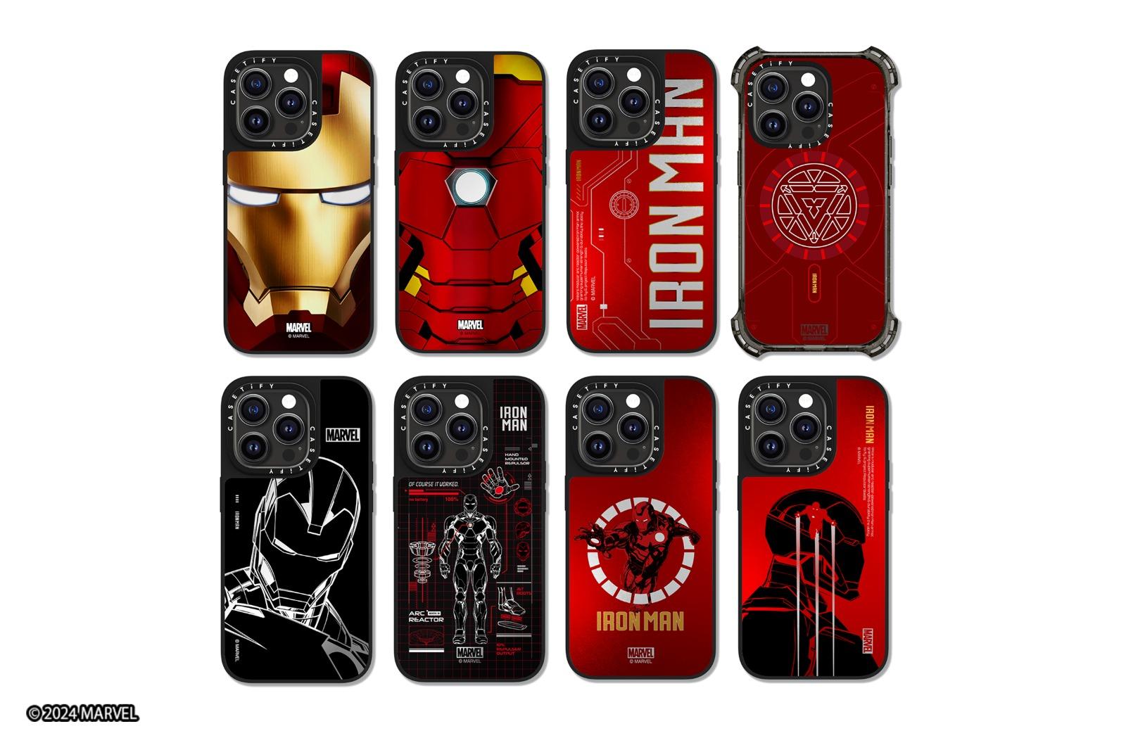 CASETiFY Iron Man聯乘設磁力無線充電器、AirTag 掛環、指環支架和手機支架、2 合 1 充電座等