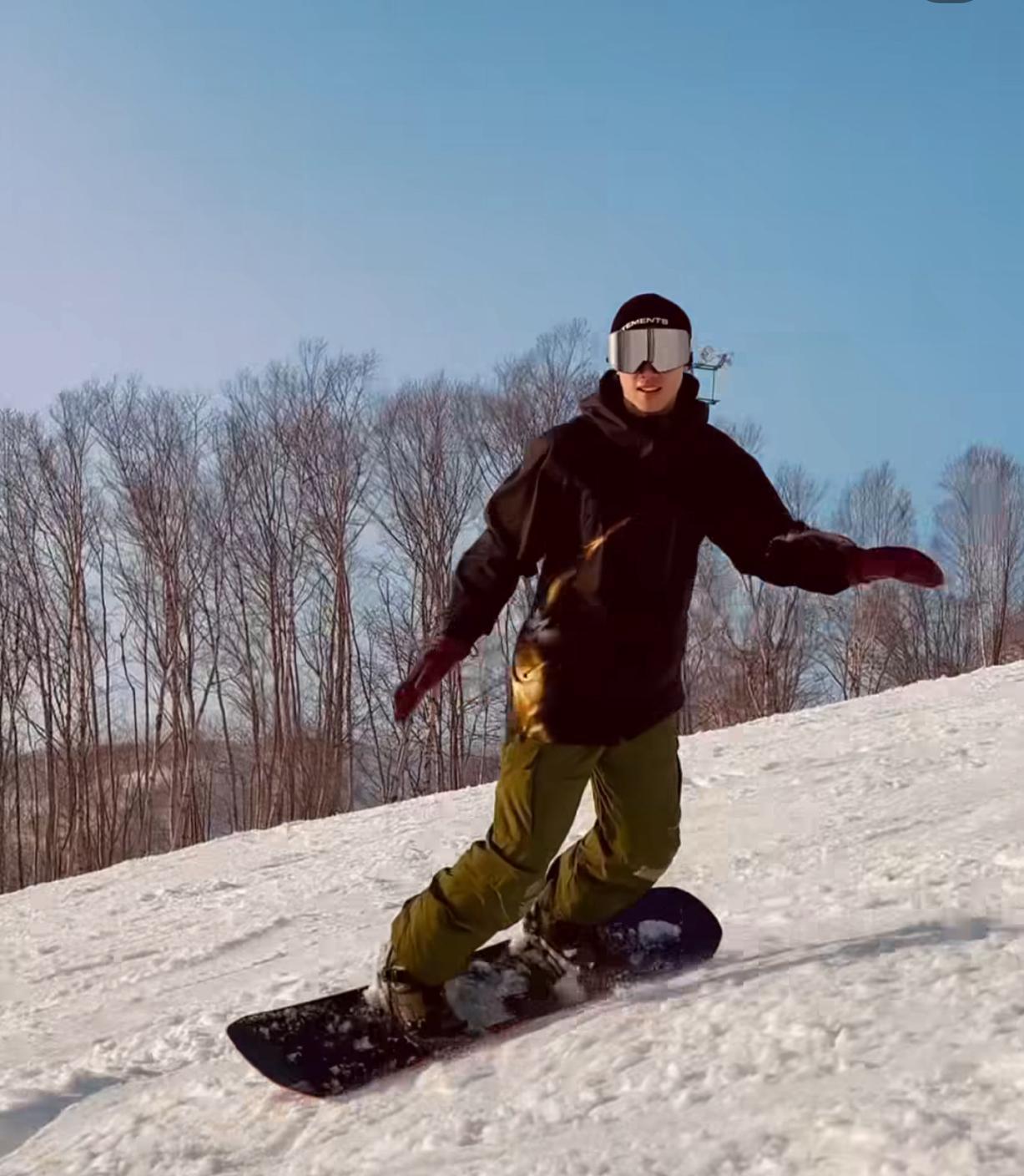 Stanley分享型爆滑雪片。