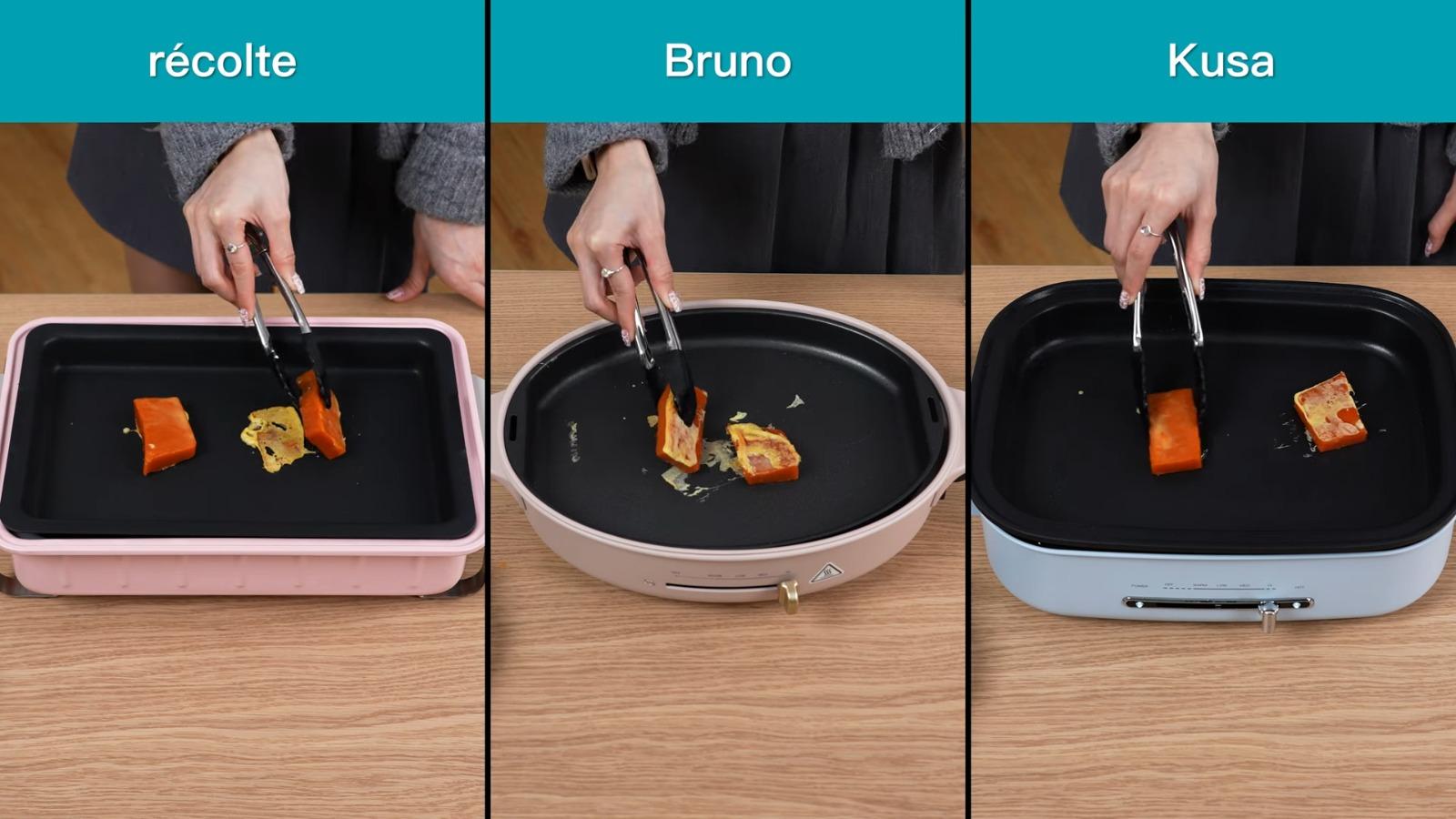 不少電熱鍋用上不沾塗層,煎最容易黐底的年糕效果理想