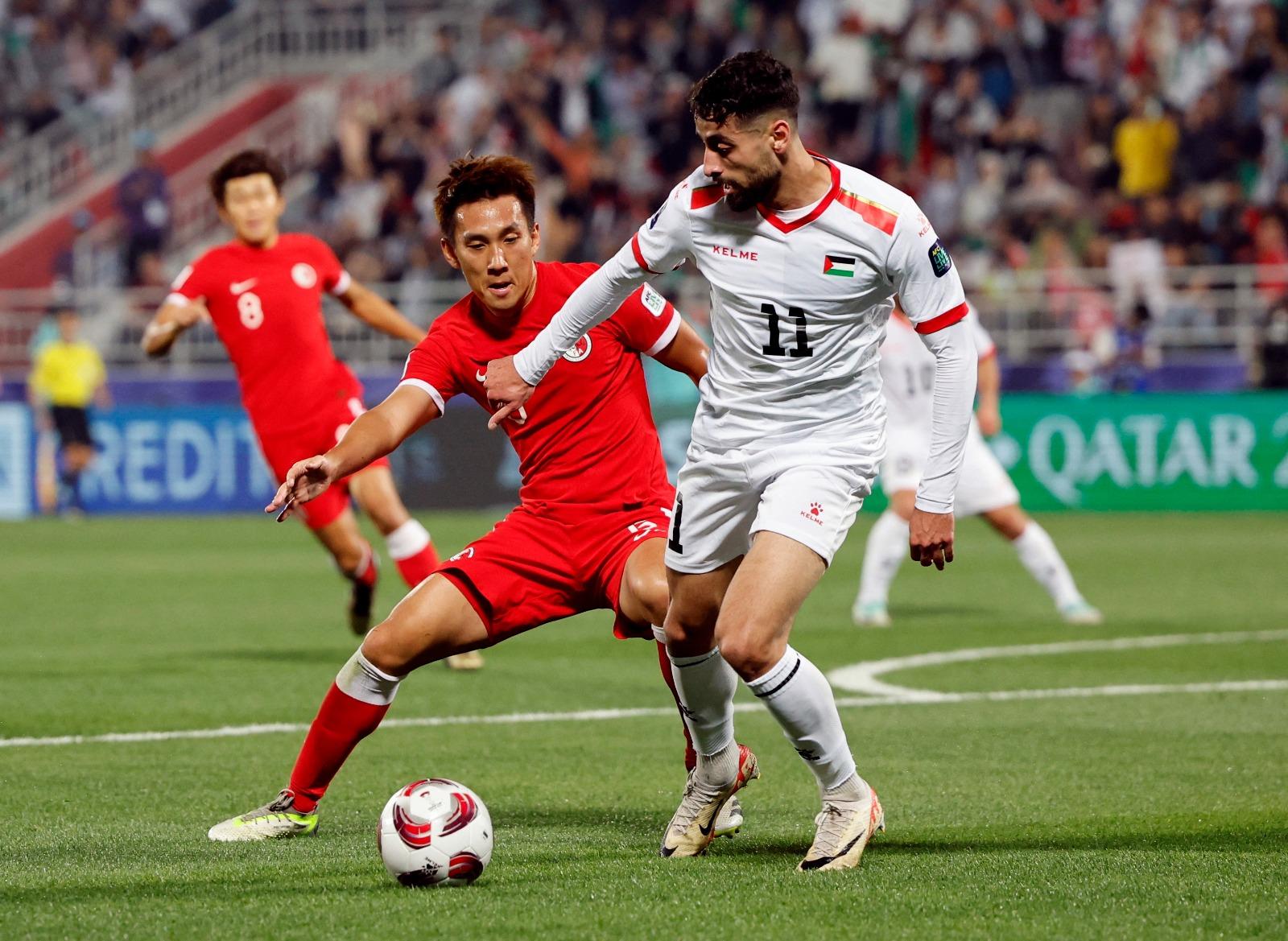 亞洲盃分組賽,香港足球隊Vs巴勒斯坦 。(路透社)