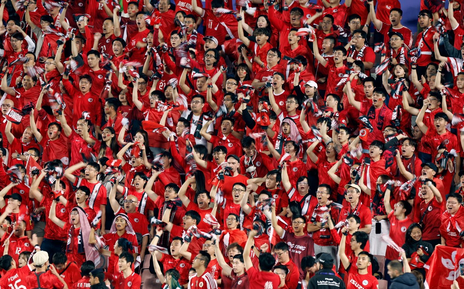 亞洲盃分組賽,香港足球隊Vs巴勒斯坦。(路透社)