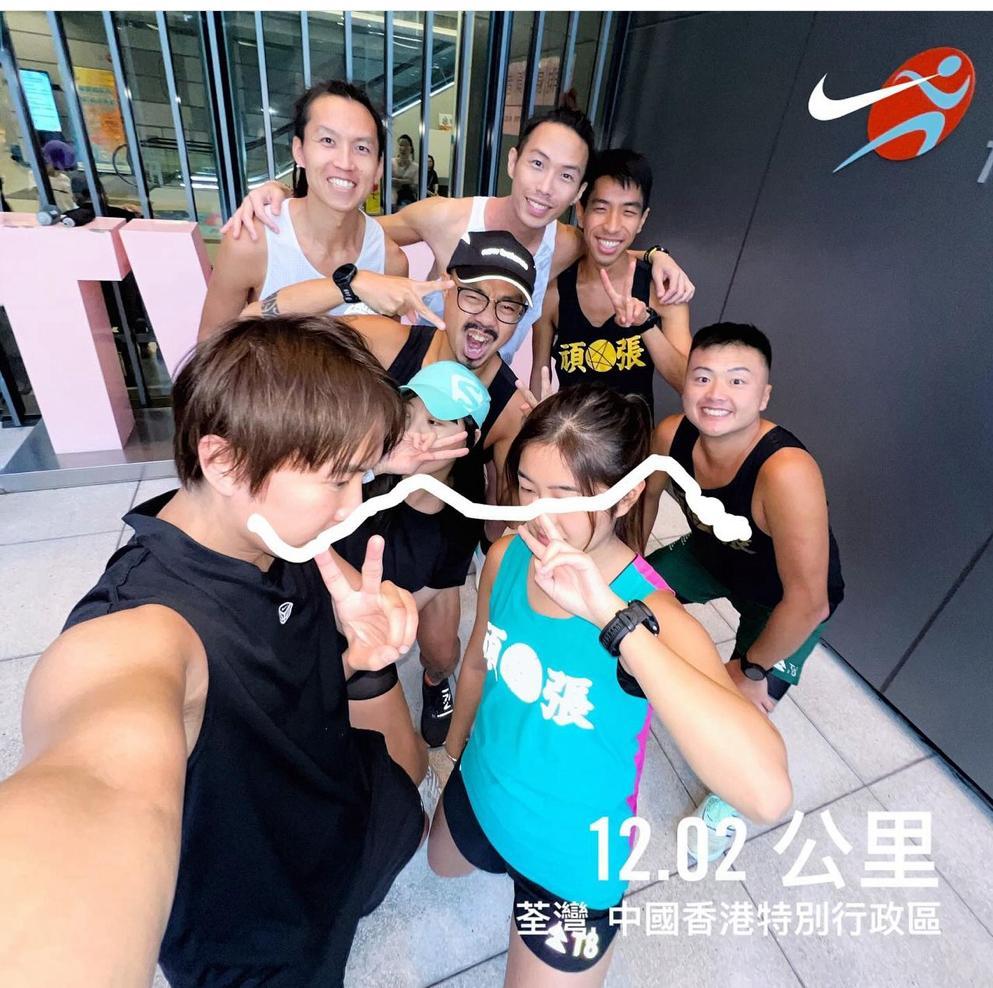 恆仔不時跟Sammy@KOLOR練跑,備戰首個半馬,