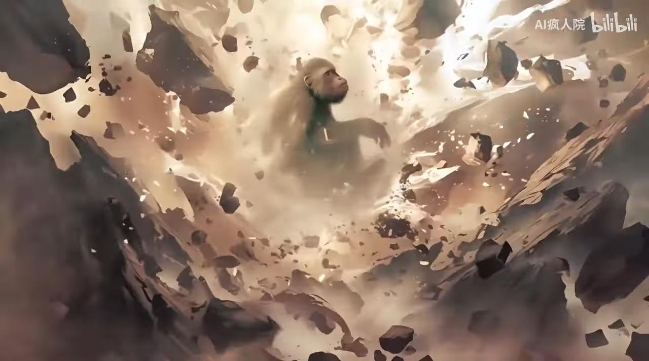 AI《西遊記》4分鐘動畫孫悟空維妙維肖 神人「AI瘋人院」僅用1周製作(影片截圖)