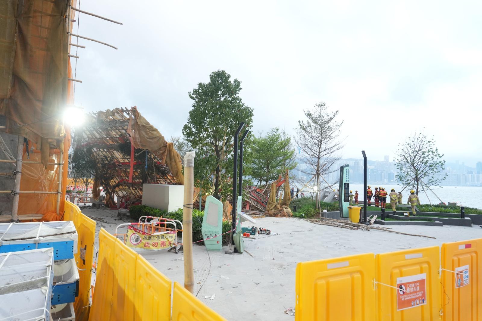 啟德澐璟地盤大型棚架20多層高墮下 兩名女工人不治(更新)