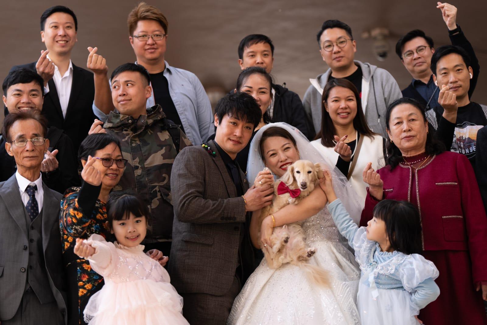 情人節2024|陳生陳太選擇在情人節今日「拉埋天窗」。(林靄怡攝)