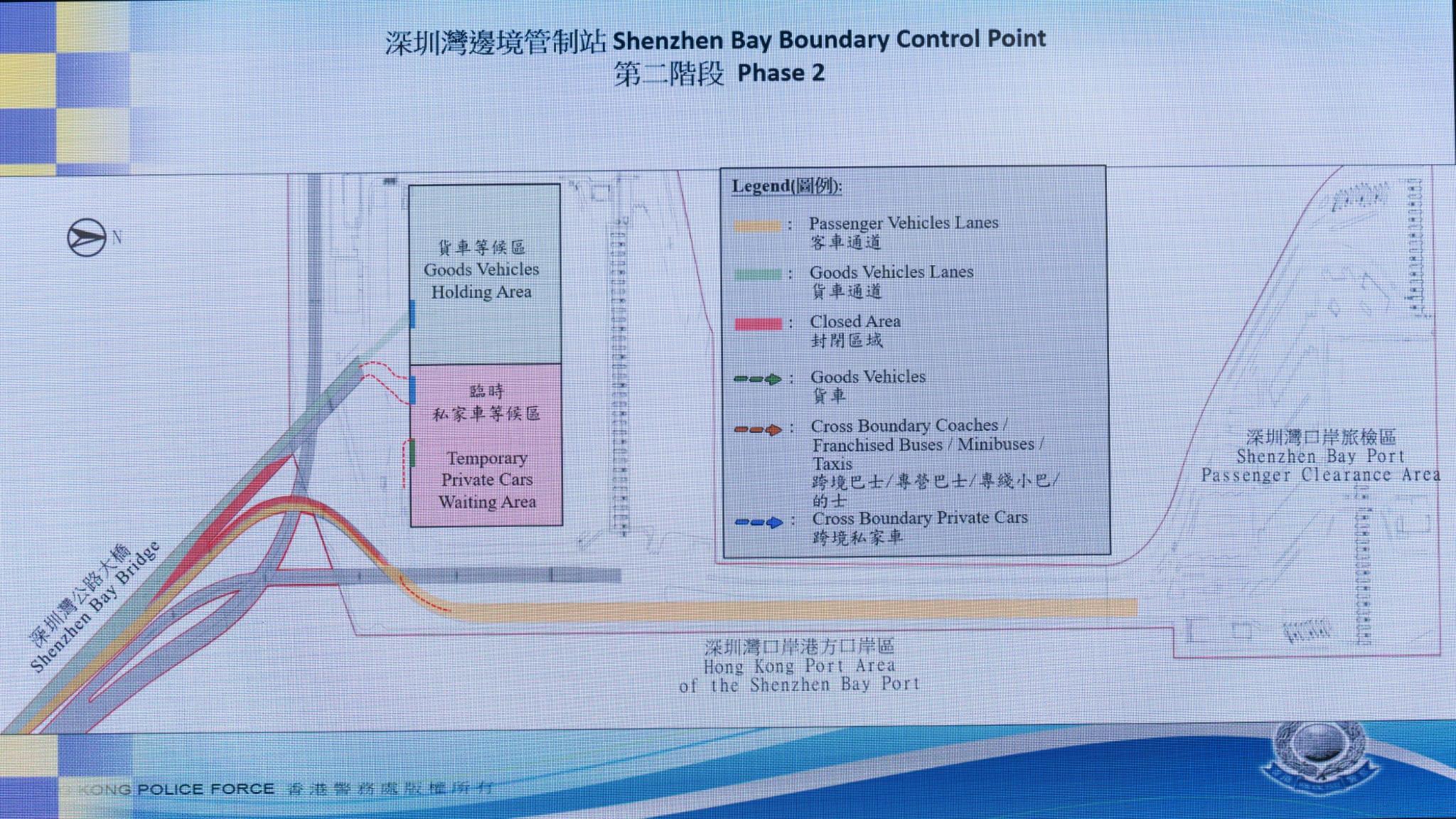 農曆新年2024|深圳灣口岸在年三十至年初四改為通宵服務,並分兩階段實施特別交通安排。(蘇文傑攝)