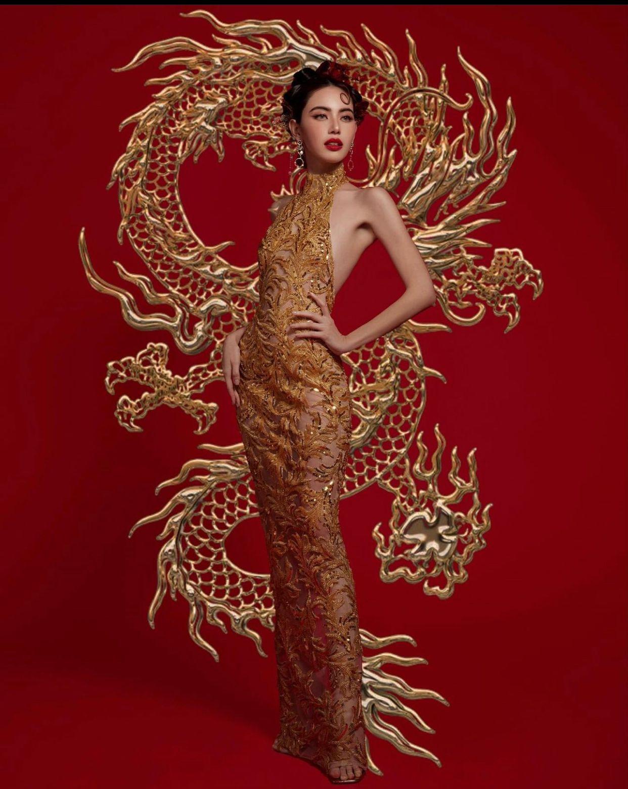 Davika拍攝一輯充滿賀年色彩的靚相。