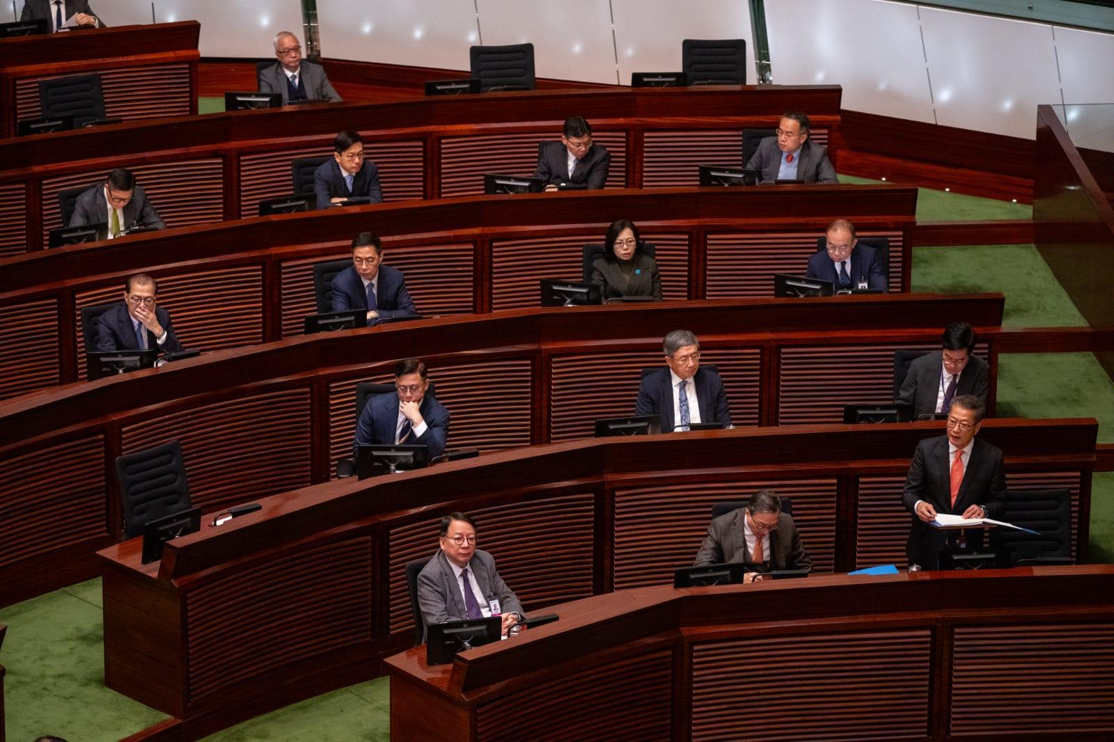 財政預算案2024|陳茂波今發表新一份《財政預算案》。(陳奕釗攝)