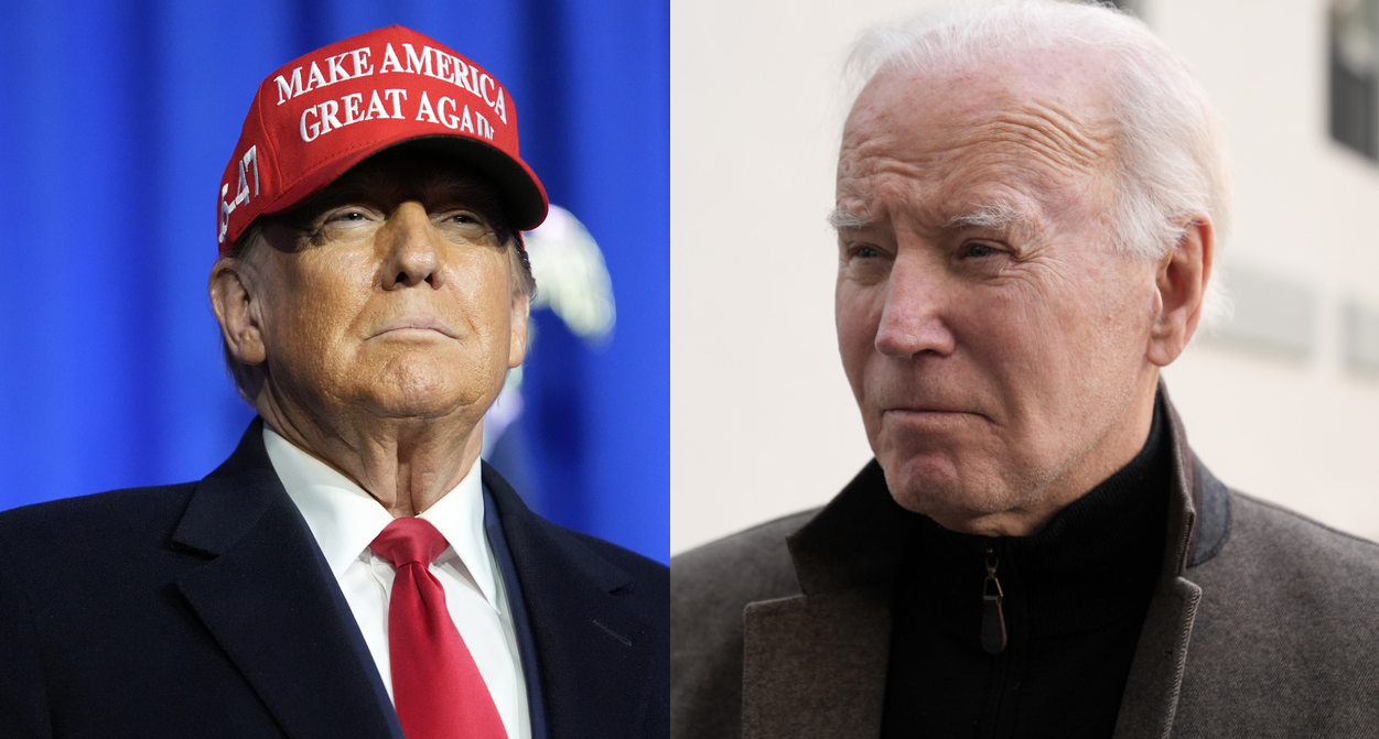 特朗普及拜登。(美聯社)
