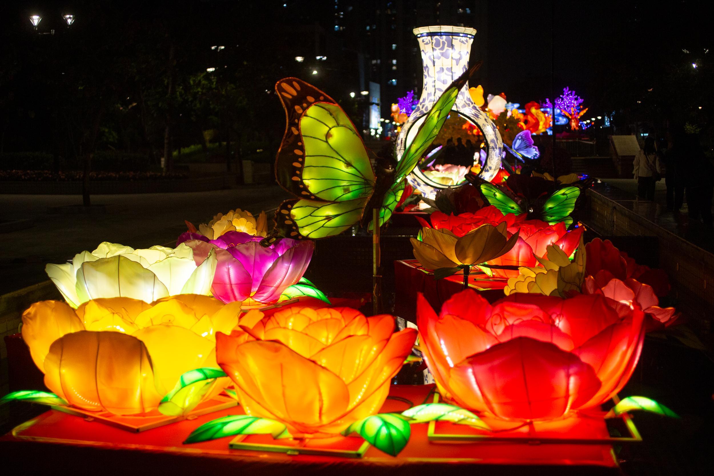 康文署在3區舉辦元宵綵燈會。(康文署提供)