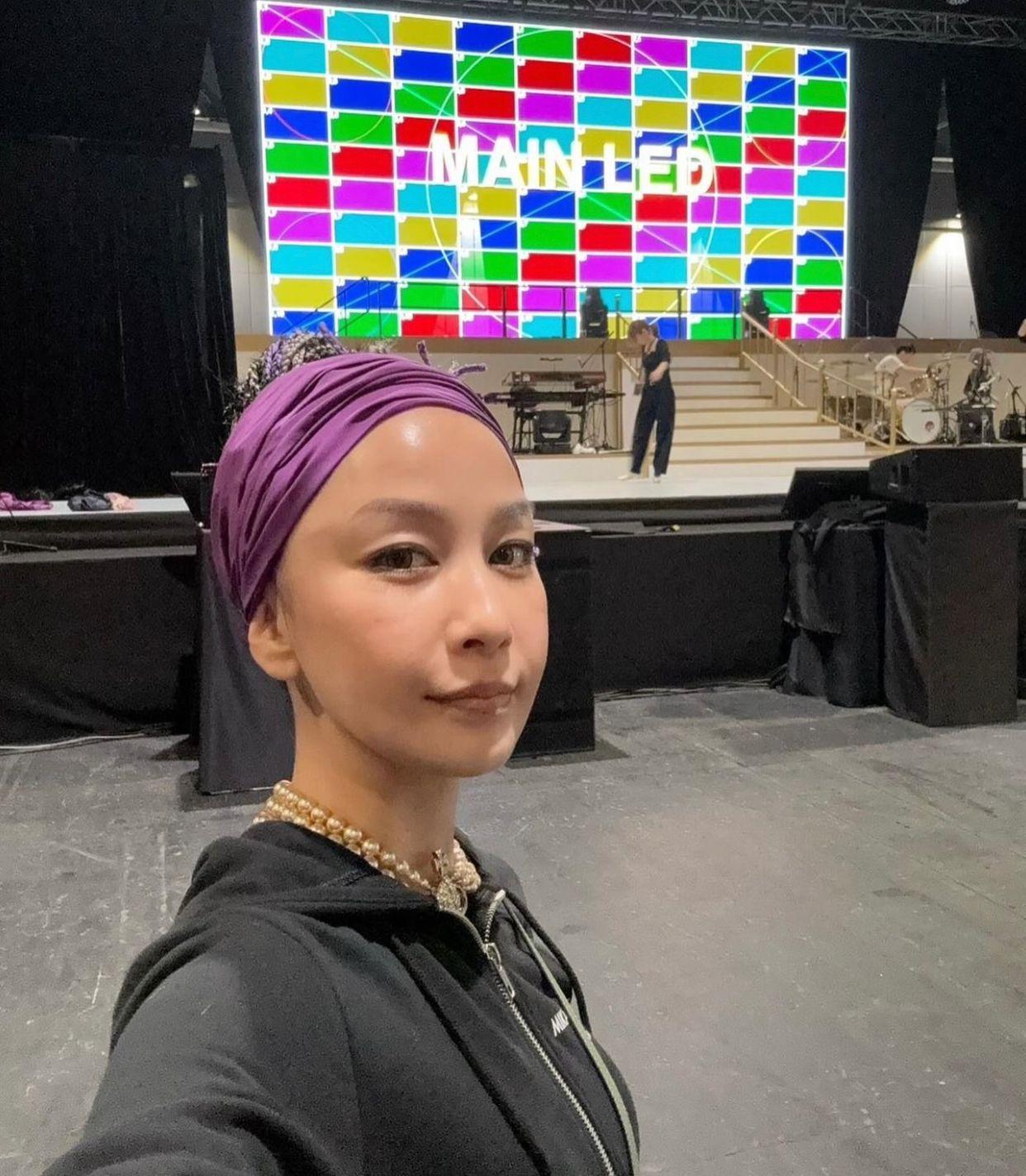 中島美嘉落機後直奔亞博睇場。