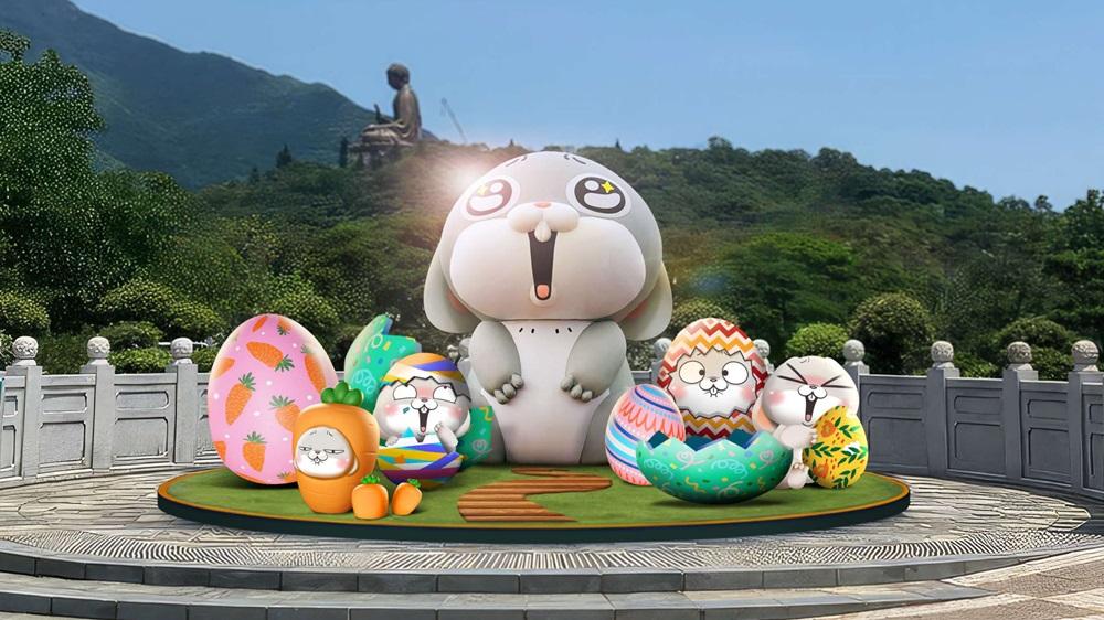 「好想兔」大型復活節裝置
