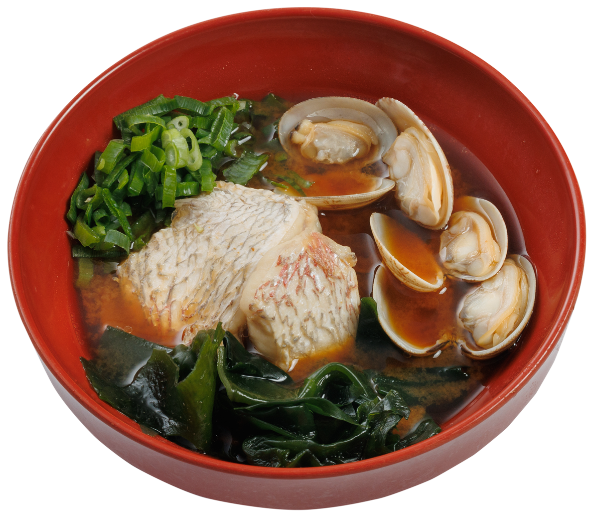 海鮮蜆肉麵豉湯 19元